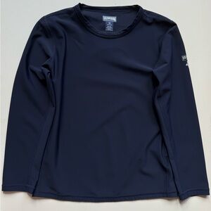 Vilebrequin Kids Unisex Navy Blue Solid Long-Sleeve Rashguard UPF50+ - Size 12